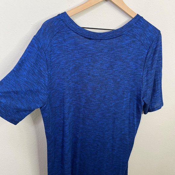 Hannah Women's Blue Short Sleeve Split Hem Shirt Size XL NWT Crew Neck - Picture 8 of 9